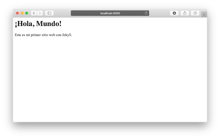 Tu primera web con Jekyll